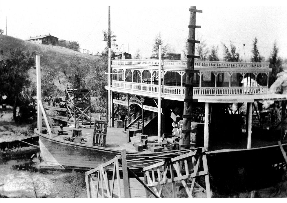 old paddlewheel steamboat