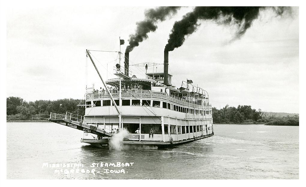 contemporary paddlewheel steamboat