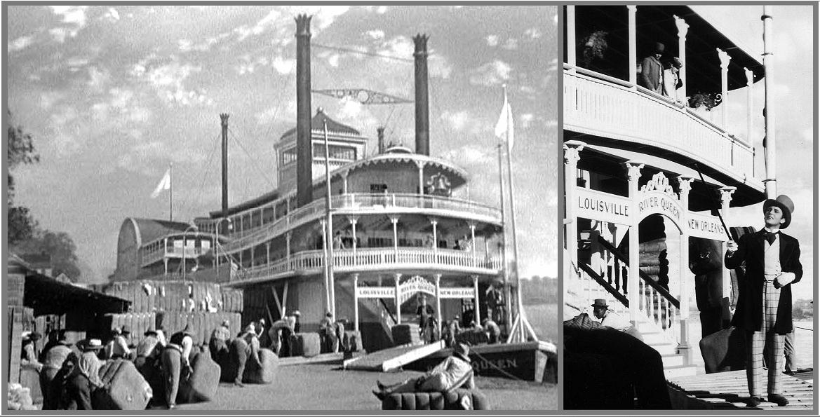 Show Boat Universal 1936 matte shot and set River Queen