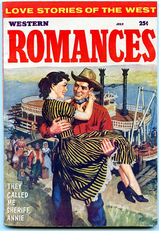 WESTERN Romances July 1958 steamboat OneThird